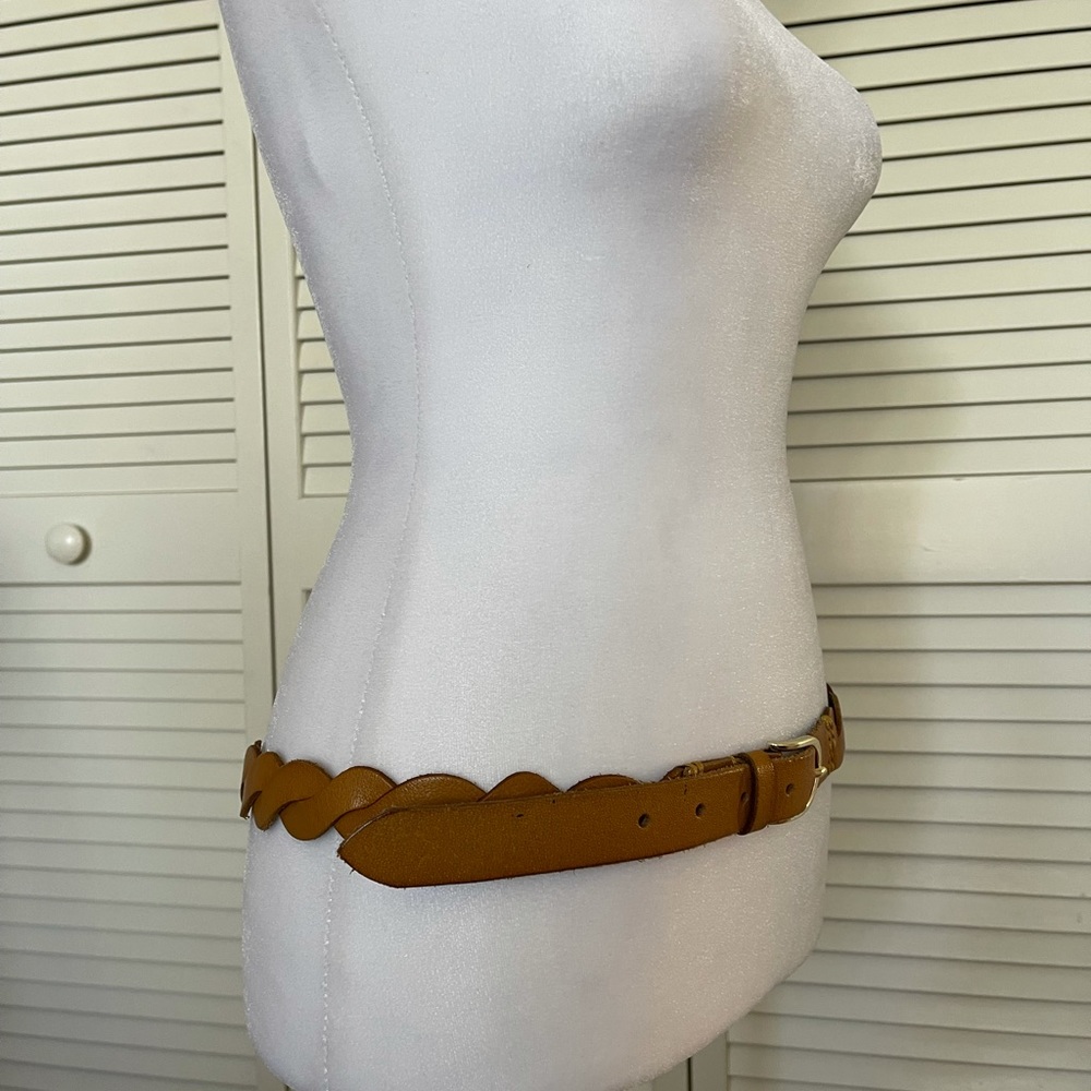 Leather braided belt - Picture 3 of 6
